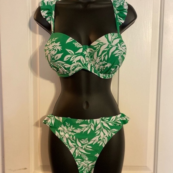 “PROFILE BY GOTTEX” Ruffled Leafy Bikini - Picture 3 of 12